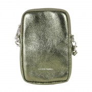 Maison Fanli | Leather Phone Pouch | Metallic Khaki